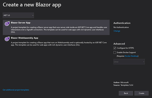 Create a new Blazor Application