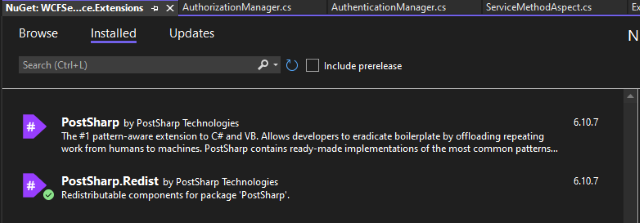 PostSharp libraries : NuGet