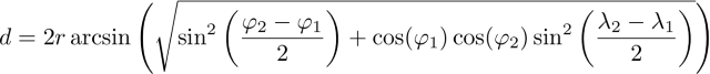 Haversine formula