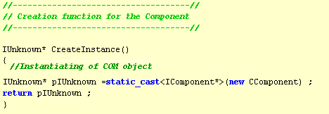 Instantiating of Components object