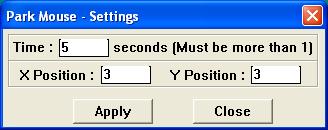 Settings dialog