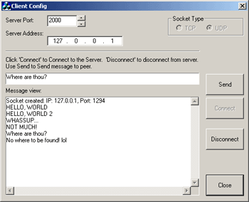 Client Socket App - Screenshot