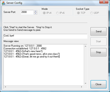 Server Socket App - Screenshot