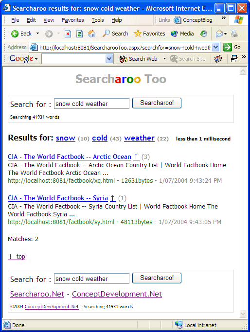 Screenshot 3 - Lots of changes to the search results