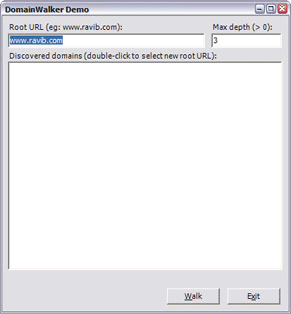 A domain walker that discovers the topology of the world wide web.