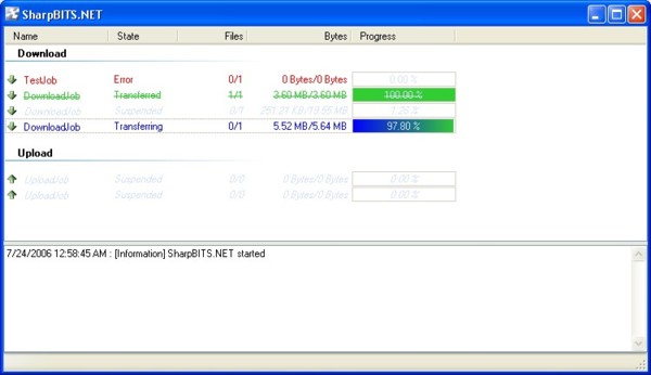 Sharpbits.NET - Winforms application based on the wrapper library