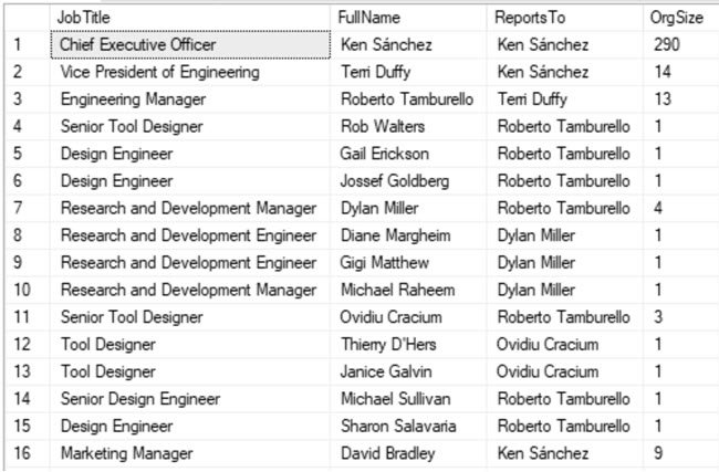 SQL Server Hierarchical Query Results