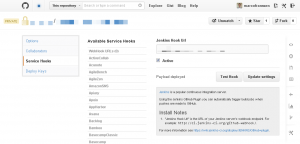 Github service hooks