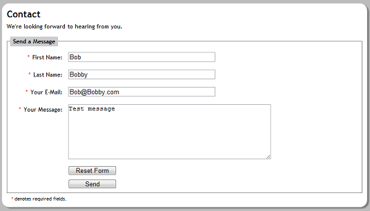 Contact Form Example