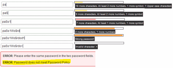 Wordpress plugins Password strength indicator using jQuery and XML 