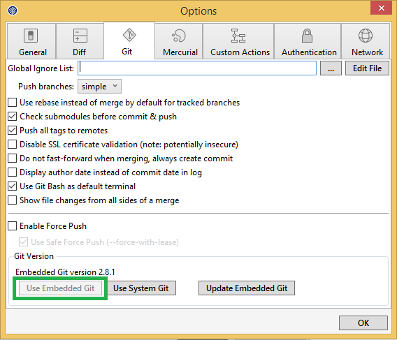 SourceTree Git Settings