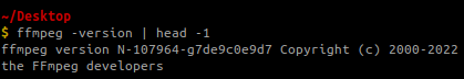 FFmpeg version is not meaningful