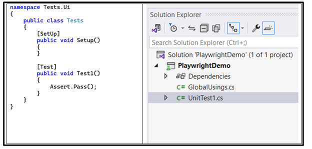 Stucture of NUnit test case