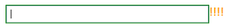 A custom control template used to display errors, with a green border and orange exclamation marks. 