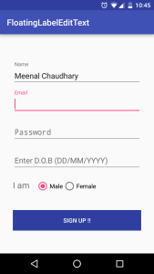 Floating Label Edit Text Tutorial
