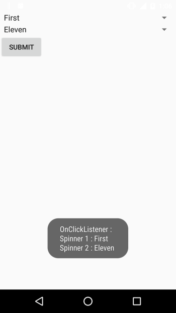 Android Spinner Tutorial