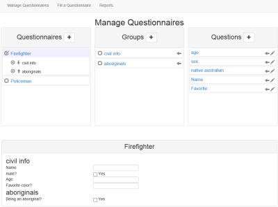 Manage Questionnaire