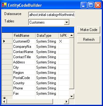 Reading the table structure