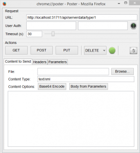 Requesting a GET operation using Poster for Firefox