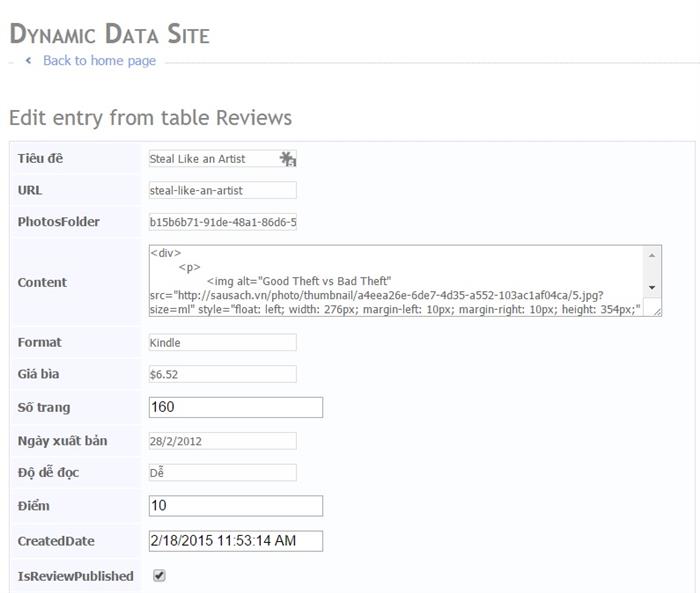 Dynamic Data UI