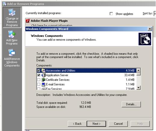 Installation of IIS