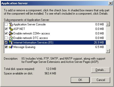 Installation of IIS