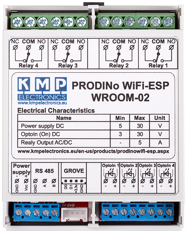 PRODINo WROOM-02 Module Specs