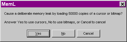 Attempt to create a deliberate memory leak using LoadImage(...)