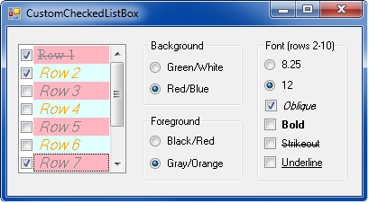 CustomCheckedListBox test driver 2