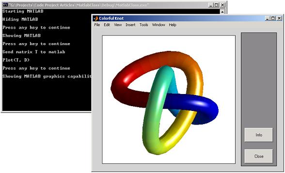 Matlab Engine API demo application