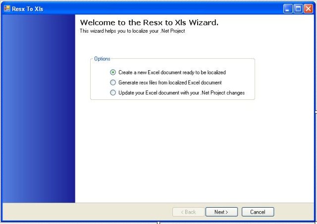 Resx2Xls ScreenShot
