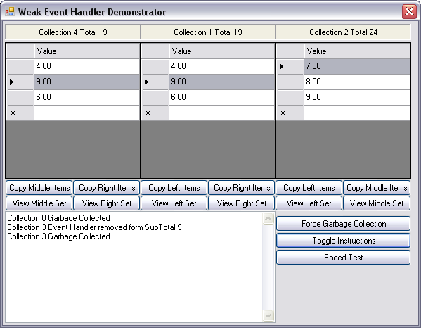 A picture of the sample application running