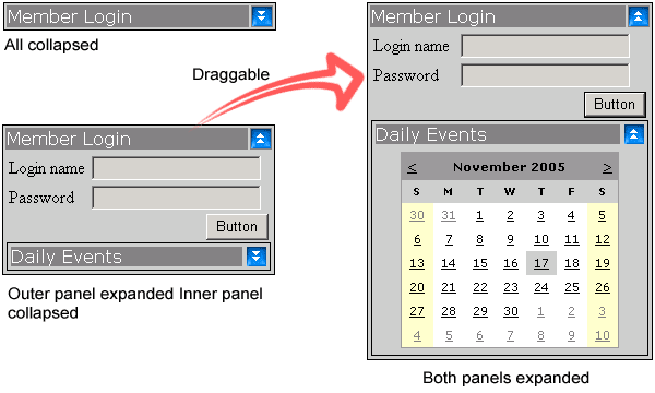 Collapsible panel