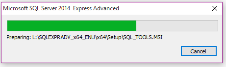 installation of sql server express 2014 windows 10