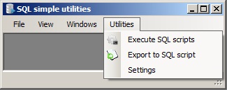 SqlSimpleUtilities main form