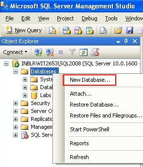 Create New Database