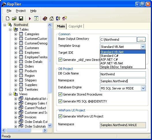 RapTier - .NET Code generation tool