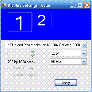 Display Settings Tester