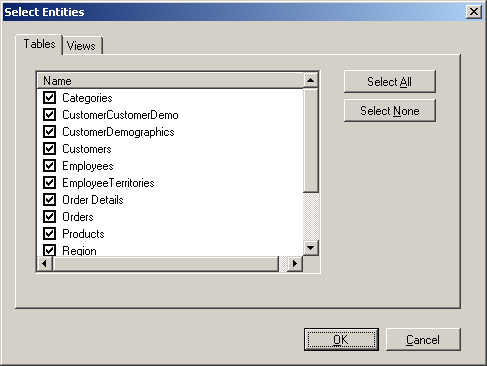 SmartCode Objects selector dialog