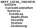 EventLog key in the Registry