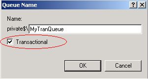 Creating a transactional queue