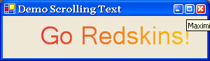 The DougScrollingTextCtrl in an app.