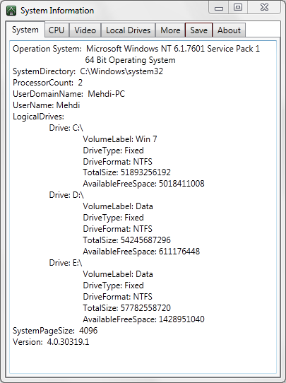 System Information