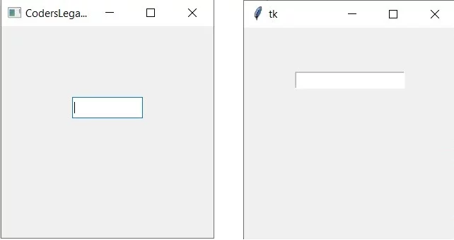 PyQt vs Tkinter Input