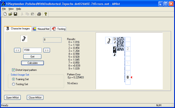 Graphical view of the neural network