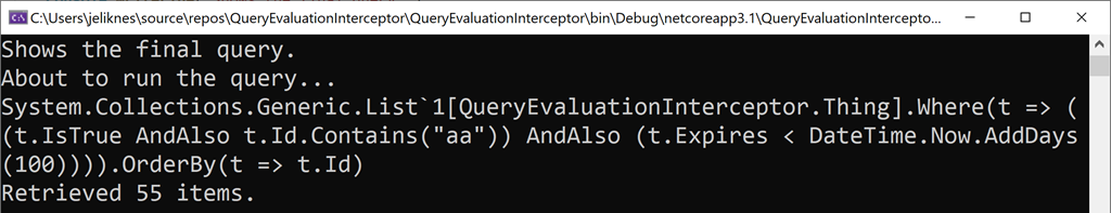 Query snapshot