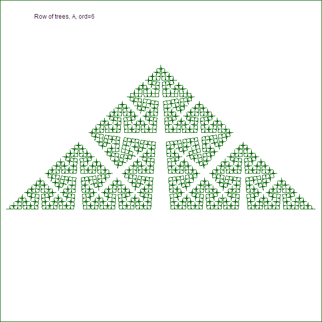 Row of trees - A, order 6, order 4