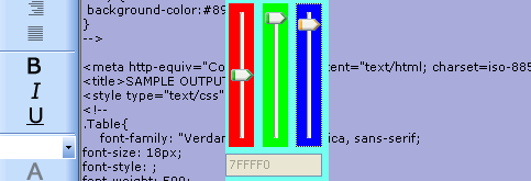 The color mixer in action in my HTML Editor program!