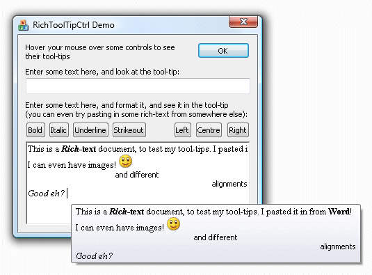 RichToolTipCtrl Demo
