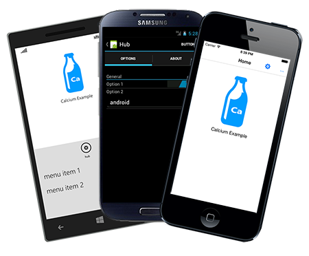 Calcium for Xamarin.Forms Phones